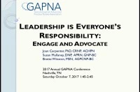 Leadership Is Everyone’s Responsibility: Engage and Advocate