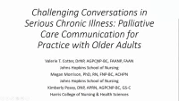 Challenging Conversations in Serious Chronic Illness: Palliative Care Communication for Practice with Older Adults icon