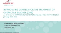 Introducing GEMTESA® (vibegron) 75 mg tablets for the Treatment of Overactive Bladder (OAB)  - Urovant icon