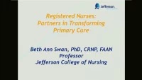 Registered Nurses: Partners in Transforming Primary Care icon