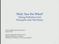 Wait: You Do What at Home? Taking Palliative Care Principles into the Home