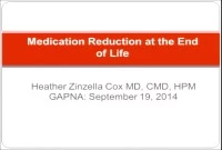 Medication Reduction at the End of Life
