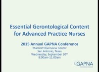 Education Workshop: Essential Gerontological Nursing for Advanced Practice Nursing