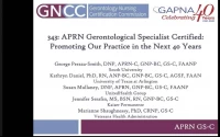 APRN Gerontological Specialists Certified: Promoting Our Practice in the Next 40 Years
