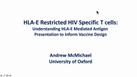 Understanding HLA-E Mediated Antigen Presentation to Inform Vaccine Design icon