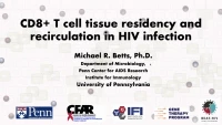 CD8+ T Cell Tissue Recirculation and Residency in HIV Infection icon