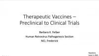 Therapeutic Vaccines – Preclinical to Clinical Trials
