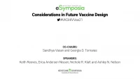 Considerations in Future Vaccine Design icon