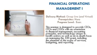 Financial Management Regional Trainings icon