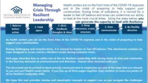 Managing Crisis through Resilient Leadership Resource Packet / Manejando una crisis a través del liderazgo fuerte y adaptable