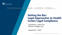 Setting the Bar: Legal Approaches to Health Center Legal Compliance icon