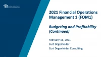 Budgeting and Profitability (cont.) icon