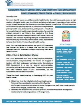 Community Health Center: DiSC Case Study for Team Development