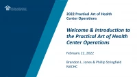Welcome & Introductions to the Practical Art of Health Center Operations icon