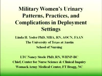 Military Women's Urinary Patterns, Practices, and Complications in Deployment Settings