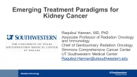 Emerging Treatment Paradigms for Kidney Cancer
