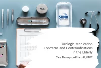 Urologic Medication Concerns and Contraindications in the Elderly