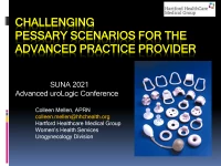 Challenging Pessary Scenarios for the Advanced Practice Provider