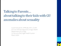 Talking to Parents...About Talking to Their Kids with GU Anomalies About Sexuality