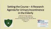Setting the Course: A Research Agenda for Urinary Incontinence in the Elderly