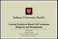 Current Update in Renal Cell Carcinoma Diagnosis and Management