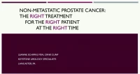 Lunch Symposium - Non-Metastitic Prostate Cancer: The Right Treatment for the Right Patient at the Right Time 