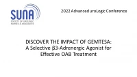 DISCOVER THE IMPACT OF GEMTESA: A Selective β3-Adrenergic Agonist for Effective OAB Treatment