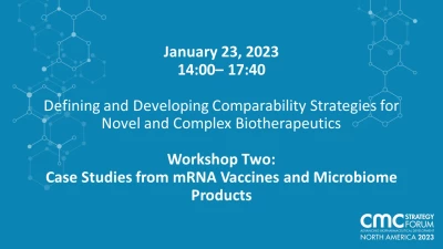 Workshop Two: Case Studies from mRNA Vaccines and Microbiome Products (Comparability) icon