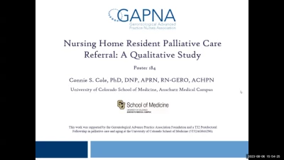 Understanding Clinician Perspectives of Palliative Care Referral Criteria or Tools with Nursing Home Residents icon
