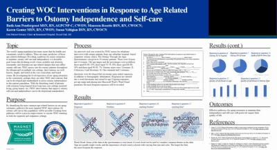 Creating WOC Interventions in Response to Age-Related Barriers to Ostomy Independence and Self-Care