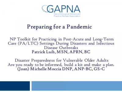 Preparing for a Pandemic