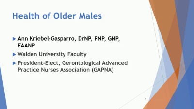 Caring for the Older Male Patient: Screening and Management of Chronic Diseases