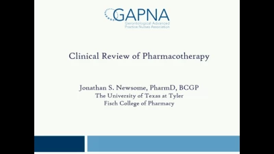 Clinical Review of Pharmacotherapy