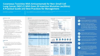 JL1107ES: Cutaneous Toxicities with Amivantamab for Non-small Cell Lung Cancer (NSCLC) with Exon 20 Insertion Mutation (ex20ins): A Practical Guide and Best Practices for Management