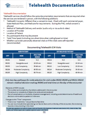 Telehealth Documentation