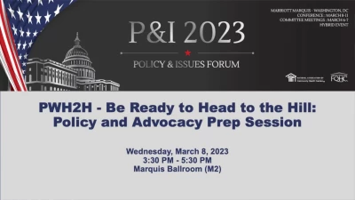 Be Ready to Head to the Hill: Policy and Advocacy Prep Session icon