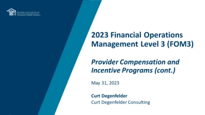 Provider Compensation and Incentive Programs (cont.) icon