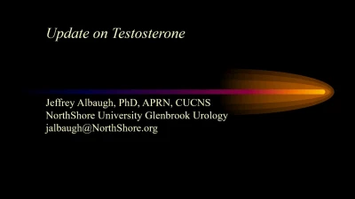 Update on Testosterone