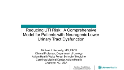 Reducing UTI Risk: A Comprehensive Model for Patients with Neurogenic Lower Urinary Tract Dysfunction