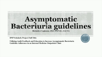 Implementing Asymptomatic Bacteriuria Guidelines in Primary Care