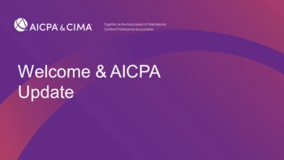 Welcome AICPA Update American Institute of CPAs